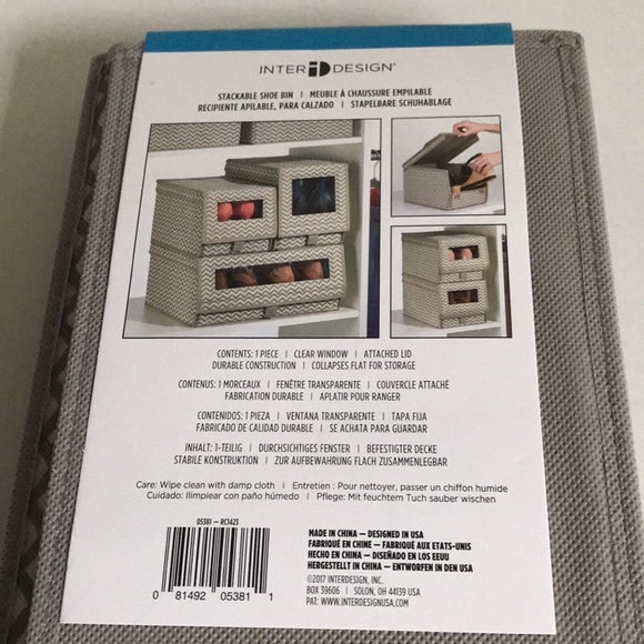 InterDesign Fabric Shoe Bin with Clear Window - Picture 5 of 6